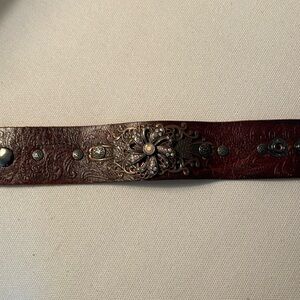Brown leather cuff